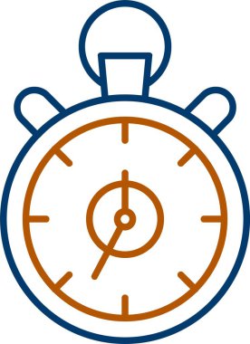 pusula düz vektör çizgisi simgesini