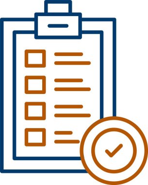 Kontrol listesi simgesi vektör illüstrasyonu