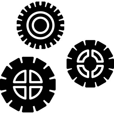 Tekerlek vektör simgesi. Grafik ve web tasarımı için beyaz arkaplanda siyah illüstrasyon izole edildi.