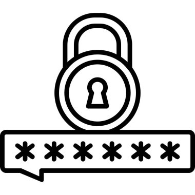 Şifre kilidi simgesi. beyaz arkaplanda izole edilmiş web tasarımı için ana güvenlik kilidi vektör simgesi