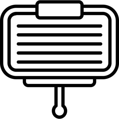 yemek pişirme aşçısı simgesi ana hatlarıyla