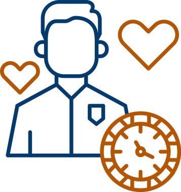 Web Kullanımı için Yaşam Boyu Simgesi, Basit Vektör İllüstrasyonu