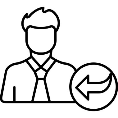 ok simgesi vektör çizimine sahip kullanıcı