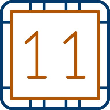 11 11. Simge, Web Kullanımı için Basit Vektör İllüstrasyonu