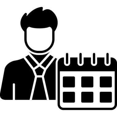 İş adamı simgesi vektör illüstrasyonu