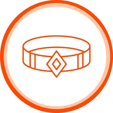 güzel kuşak vektör çizgisi simgesi