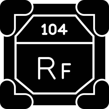 Bir kimyasal elementin vektör çizimi