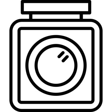 Kamera simgesinin izole edilmiş tek bir siyah beyaz simgesinin vektör çizimi