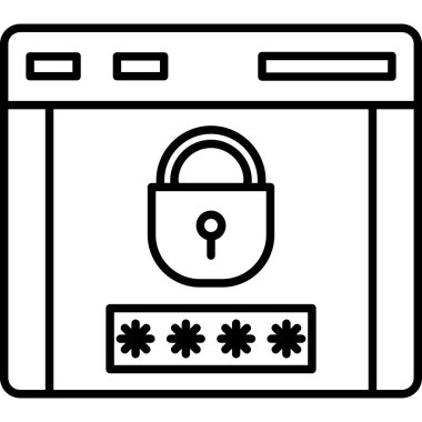 Kilit güvenli simge vektör çizim