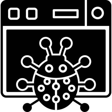 Virüs. Web simgesi basit tasarım