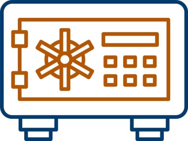 Web Kullanımı için Güvenli Kutu Simgesi, Basit Vektör İllüstrasyonu