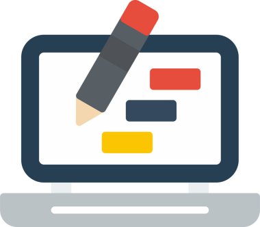 Bilgisayar. Web simgesi basit illüstrasyon