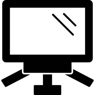 Bilgisayar monitörü ekran simgesini ana hat biçiminde görüntüler