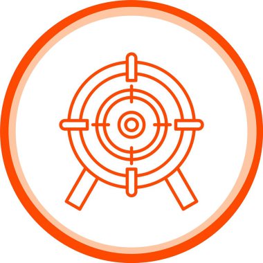 Web Kullanımı için Hedef Simgesi, Basit Vektör İllüstrasyonu