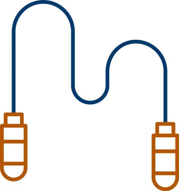 Atlama İpi Simgesi, Web Kullanımı için Basit Vektör İllüstrasyonu