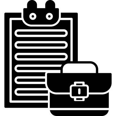 Evrak çantası. Web simgesi vektör illüstrasyonu