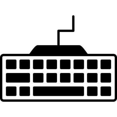 Kabartma vektöründe klavye simgesi