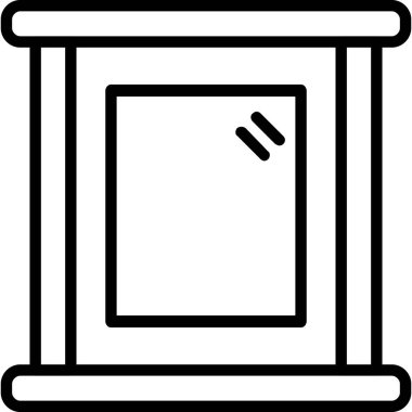 pencere simgesi, vektör illüstrasyonu