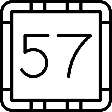 7 numaralı simge, vektör illüstrasyonu