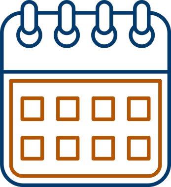 Web Kullanımı için Takvim Simgesi, Basit Vektör İllüstrasyonu