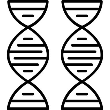 DNA molekül ikonu. beyaz arkaplanda izole edilmiş web tasarımı için DNA vektör resimleme simgesi
