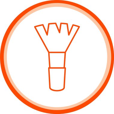 Web Kullanımı için Makyaj Fırçası Simgesi, Basit Vektör İllüstrasyonu