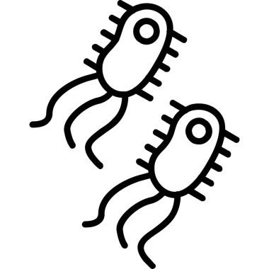 Bakteri mikrop simgesi. Beyaz arkaplanda izole edilmiş web tasarımı için mikrop bakteri vektör simgesi