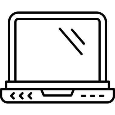 dizüstü bilgisayar simgesi, vektör illüstrasyonu