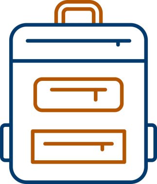 Web kullanımı için Sırt Çantası Simgesi, Basit Vektör İllüstrasyonu