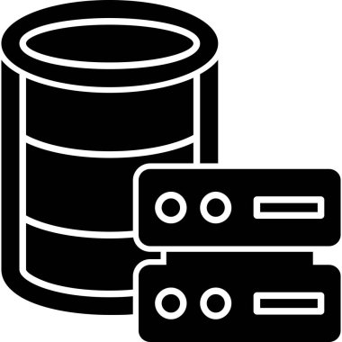 veritabanı. Web simgesi basit illüstrasyon