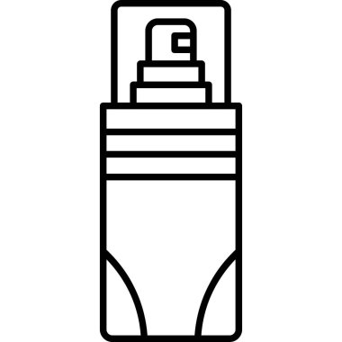 makyaj fırçası ikonu. özet çizimi