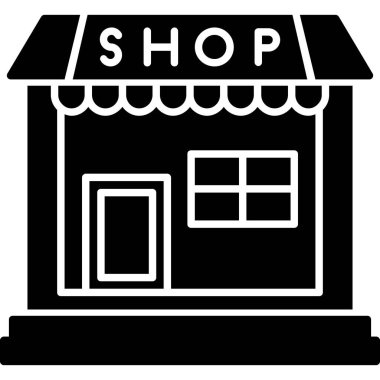 Dükkan. Web simgesi basit illüstrasyon