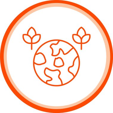 Ekoloji Simgesi, Web Kullanımı için Basit Vektör İllüstrasyonu