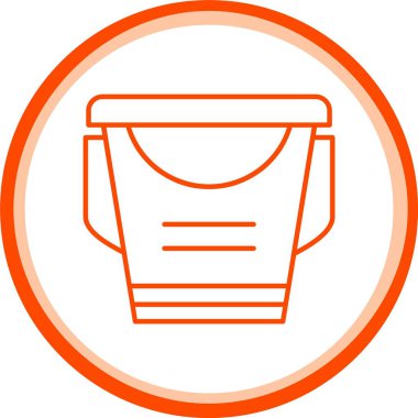 Kova Simgesi, Web Kullanımı için Basit Vektör İllüstrasyonu