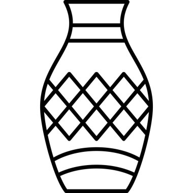 Vazo. Web simgesi basit illüstrasyon