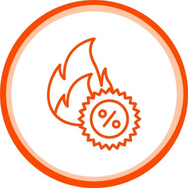 Web Kullanımı İçin Sıcak Satış Simgesi, Basit Vektör İllüstrasyonu