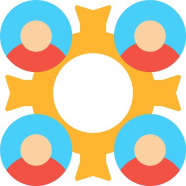 Takım iş düz kutsal kişilerin resmi, vektör çizim