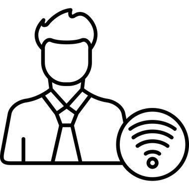 wifi internet simgesi, vektör illüstrasyonu