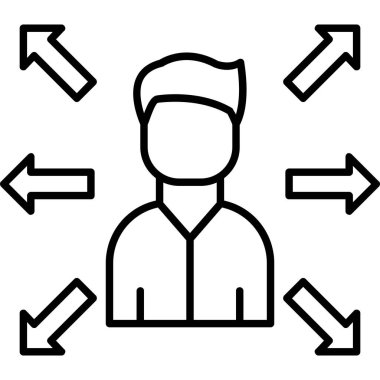 iş adamı simgesi, vektör illüstrasyonu