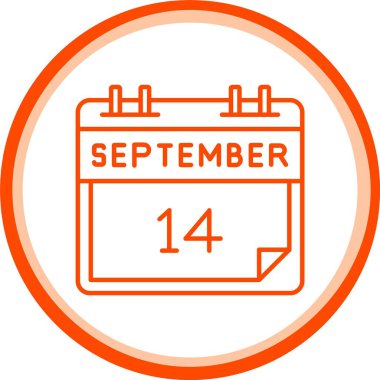 14 Eylül Simgesi, Web Kullanımı için Basit Vektör İllüstrasyonu