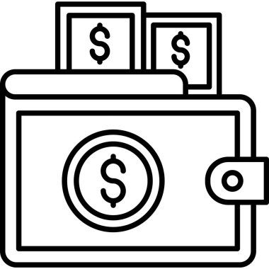 para nakit simgesi ana hatları biçiminde