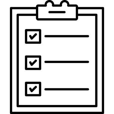 kontrol listesi simgesi vektör illüstrasyonu