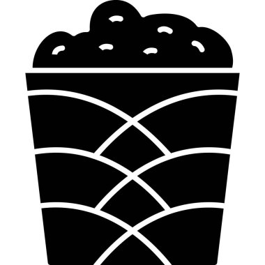 Patlamış mısır ikonu. Basit tasarım