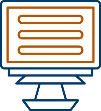 Web Kullanımı için Menü Çubuğu Simgesi, Basit Vektör İllüstrasyonu