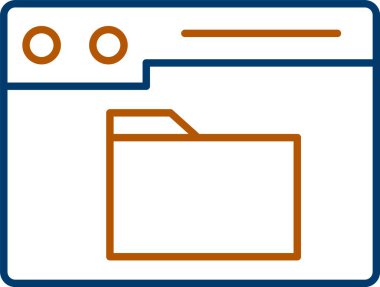 Web Kullanımı için Dizin Simgesi, Basit Vektör İllüstrasyonu