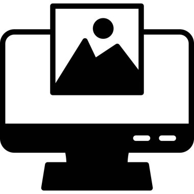 Bilgisayar. Web simgesi basit illüstrasyon