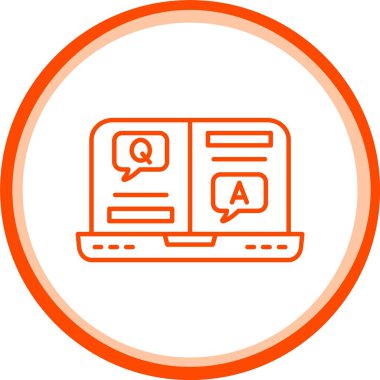 Dizüstü bilgisayar simgesi vektör çizimi