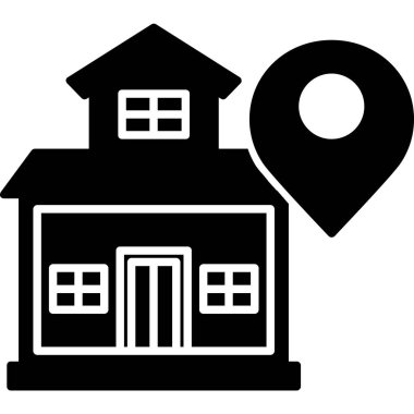 konum simgesi, vektör çizimi