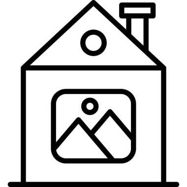 Ev inşa etmenin vektör illüstrasyon simgesi