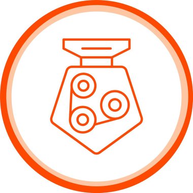 Web kullanımı için Motor Simgesi, Basit Vektör İllüstrasyonu